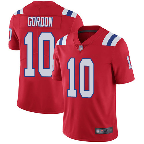 New England Patriots Football #10 Vapor Untouchable Limited Red Men Josh Gordon Alternate NFL Jersey